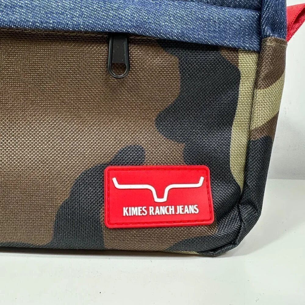 New Kimes Ranch Jeans Shave, Toiletry, Cosmetic Bag Camo, Denim